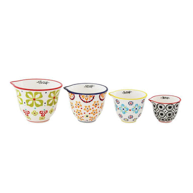 Floral Hand-Stamped Measuring Cups - DA7741 - Port Gamble General Store & Cafe