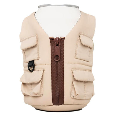 Puffin Adventurer Adventure Vest - Classic Tan Insulated Can Cooler