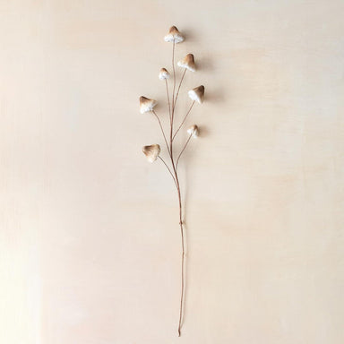 Foam & Fabric Mushroom Spray Decor – Brown & Cream Whimsy