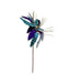 Purple, Teal & Gold Velvet Poinsettia Pick – Festive Luxury Decor