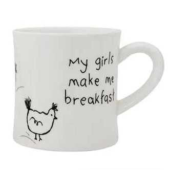 Mug with Chicken Drawing & Funny Caption - DF1280A