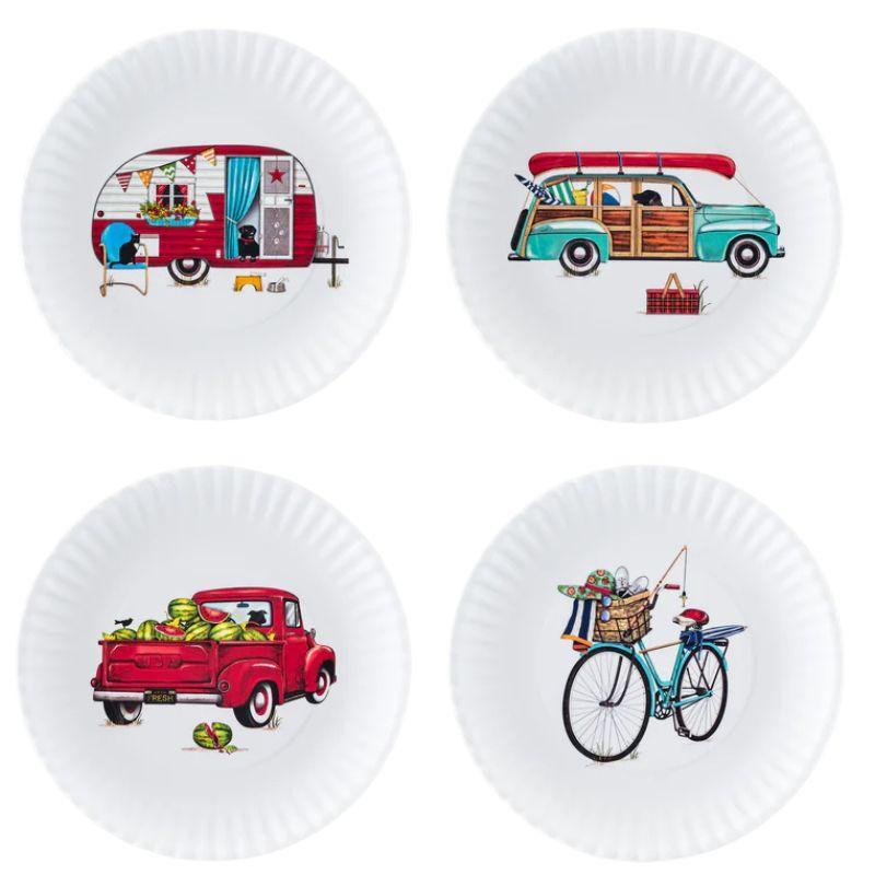 Summertime Melamine plates set of 4 ME0319