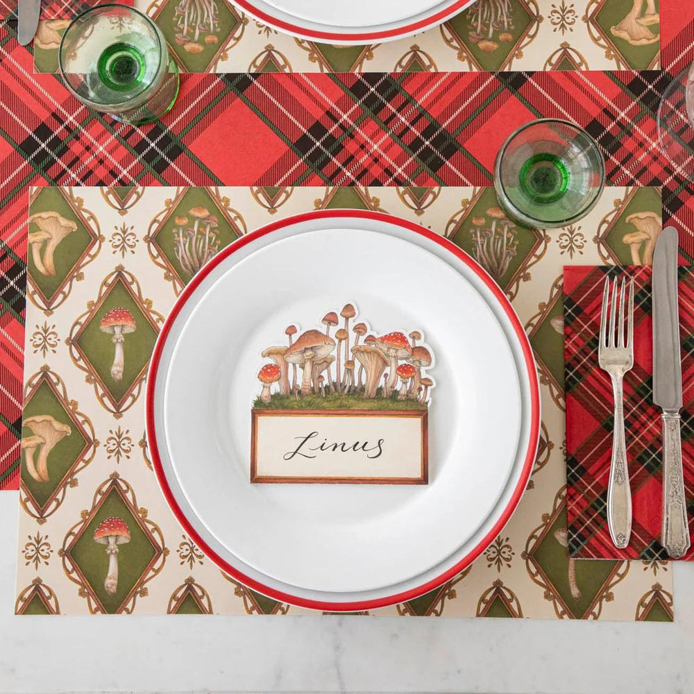 Hester & Cook Paper Placemat - Mushroom Forest