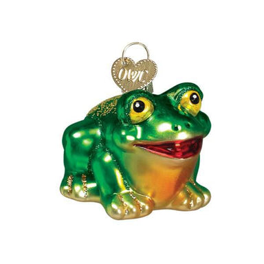1.5" Hop Along Frog Ornament – Blown Glass Holiday Charm