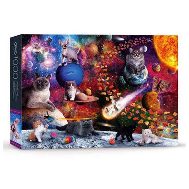 1000 Piece Puzzle: Galaxy Cats - Fred Artist Series by Jennifer Norwood