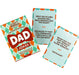 Three cards with humorous dad jokes on a white background