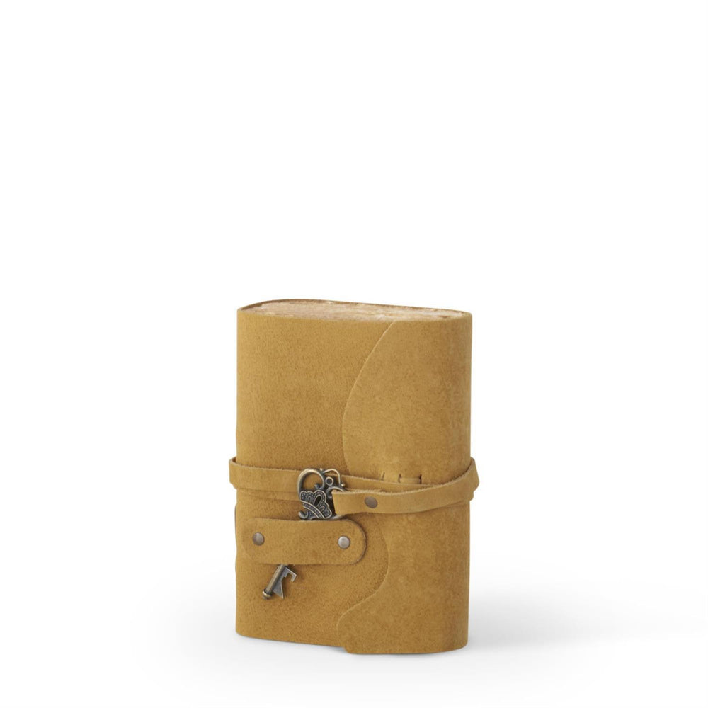 Leather Handcrafted Unlined Journal w/Antique Key