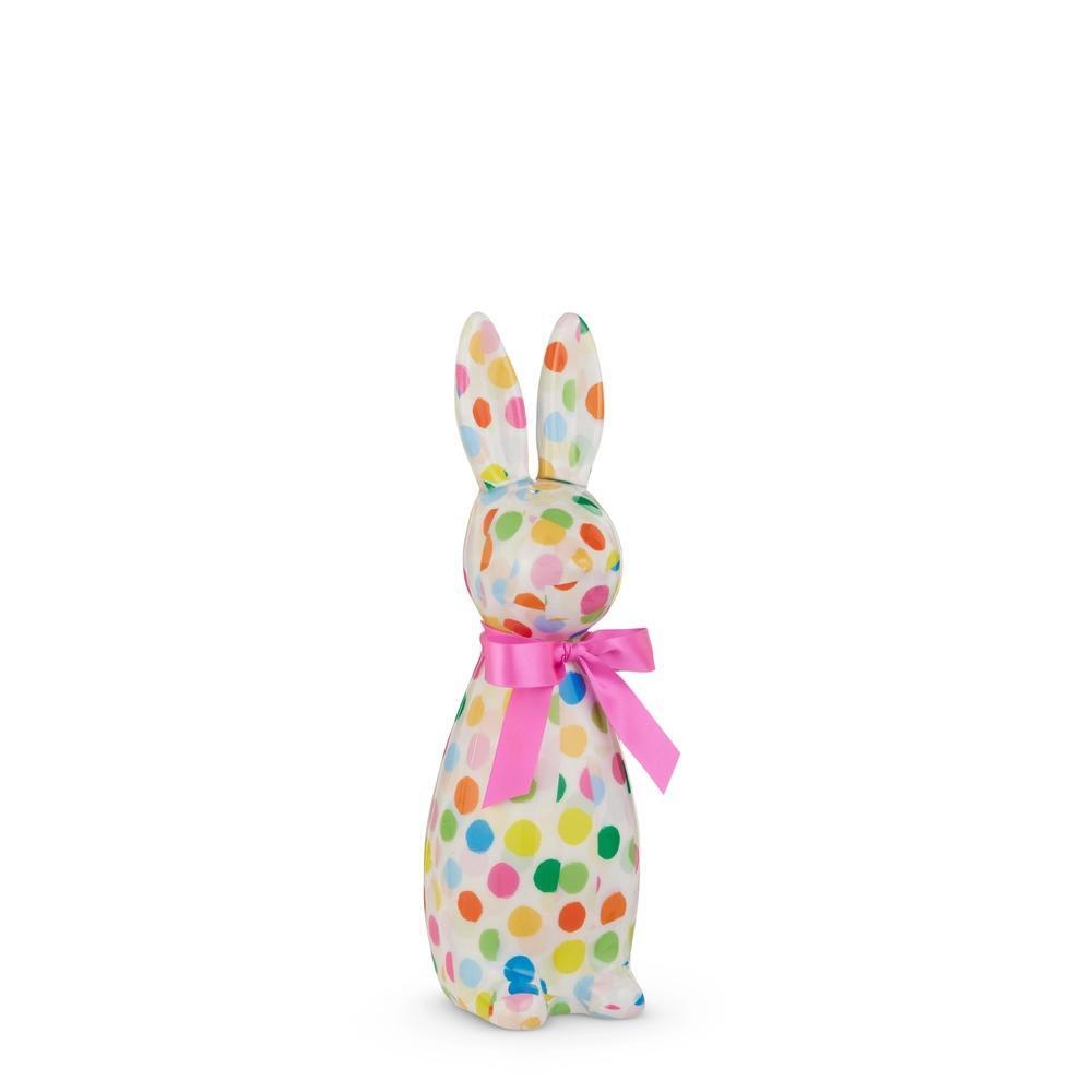 12" Polka Dot Confetti Bunny – Spring Table & Decor