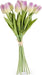 Add a playful twist of greenery and purple hues with this 13" Real Touch Mini Tulip Bundle. Featuring 12 lifelike stems, it’s perfect for effortless home décor, accent arrangements, or gifting to a flower lover.