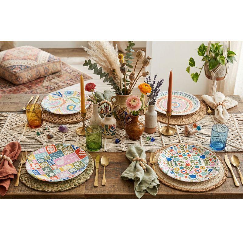 Folk Nouveau Melamine "Paper" Plate, Set of 4 styles - CN-225