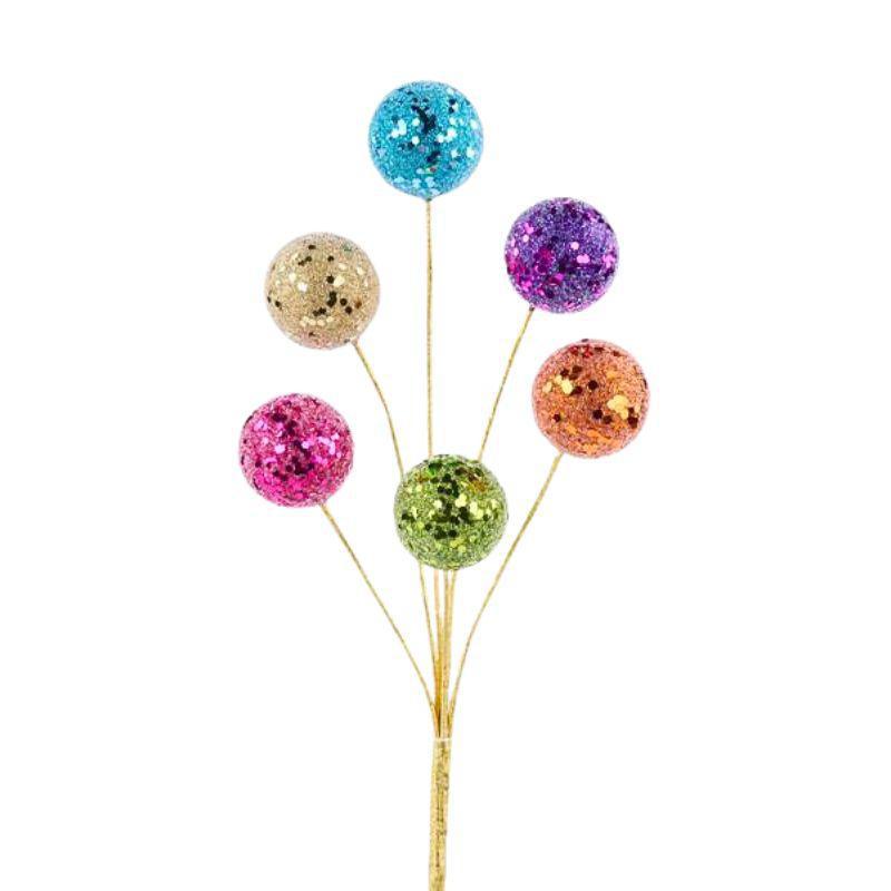 16" Glitter Ball Spray – Fiesta Holiday Decoration