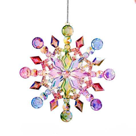 Multi Color Snowflake Ornament - T2470