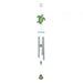 Decorative wind chime with turtle design on a white background