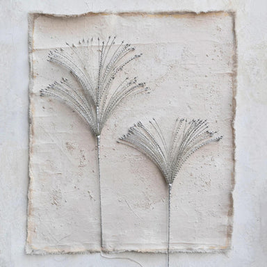 22" Silver Metal & Glass Beaded Spray – Holiday Décor