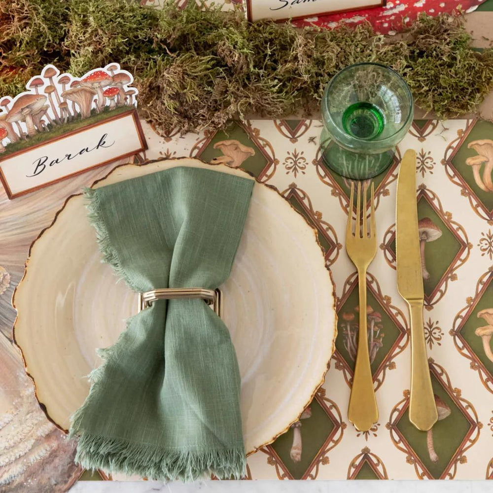 Hester & Cook Paper Placemat - Mushroom Forest