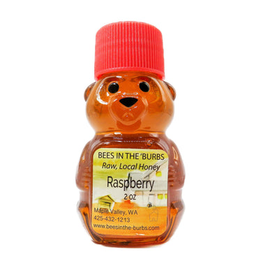 Raw local (maple valley, WA) Raspberry honey in a cute honey bear bottle