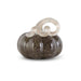 3.25" Gray Brown Handblown Glass Pumpkin | Fall Décor