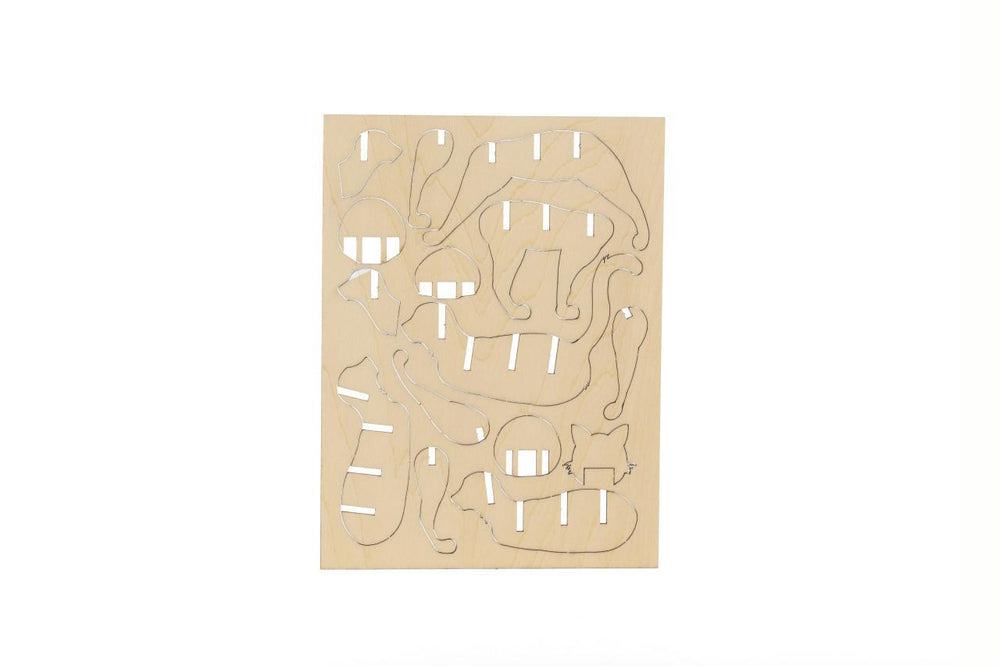 3D Wood Puzzle – Cat Model for Creative Fun