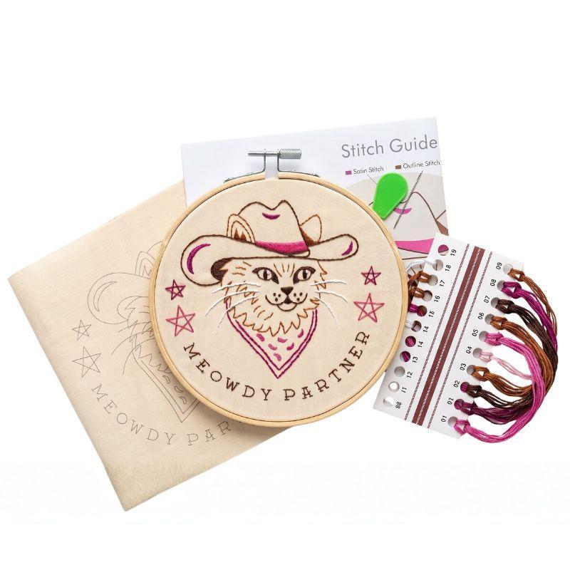 Meowdy Partner Embroidery Kit