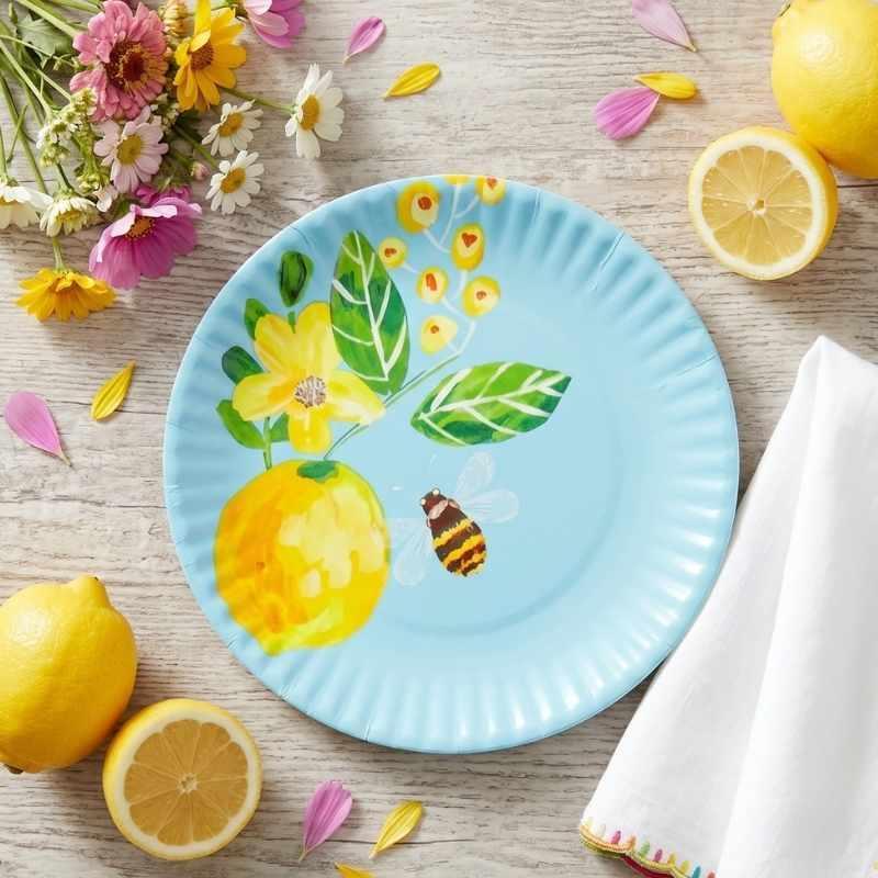 Melamine Bee & Flower Plates - Set Of 4 ME0600