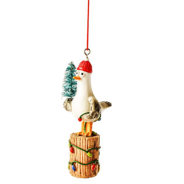 4” Seagull Ornament - Coastal Christmas Decor