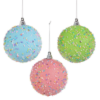 4" Sprinkled Ball Ornament – Multicolor by RAZ Imports
