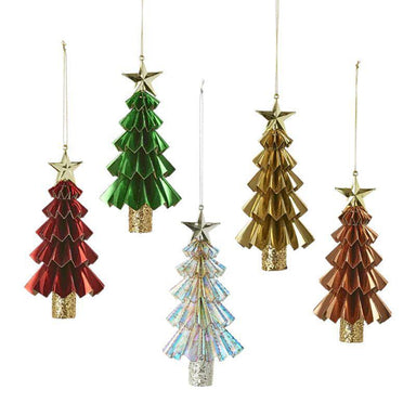 5" Foil Tree Ornament – Assorted Holiday Designs