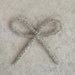 5½" Silver Rhinestone Bow Ornament – Sparkling Holiday Accent.