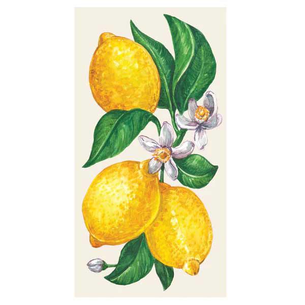 lemon themed elegant paper napkins