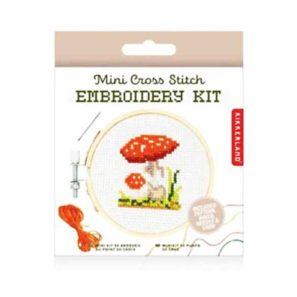 Cross Stitch Embroidery Kit Mushroom