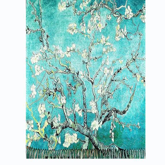 Artist Soft Scarf with Fringe - Almond Blossom
