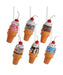 6" Foam Ice Cream Cone Ornaments – Assorted Colors