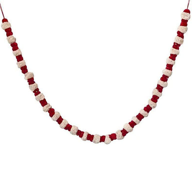 72" Handmade Cotton Pom Pom Garland – Red & Cream Charm