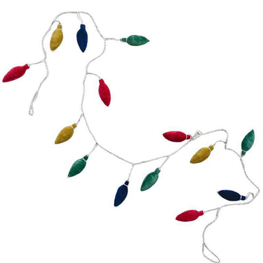 72" Woven Cotton Velvet Christmas Light Garland – Multi Color
