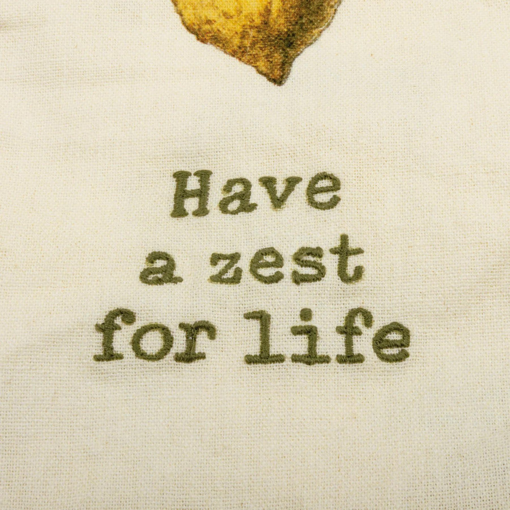 Embroidered Dish Towel - Zest for Life 108976