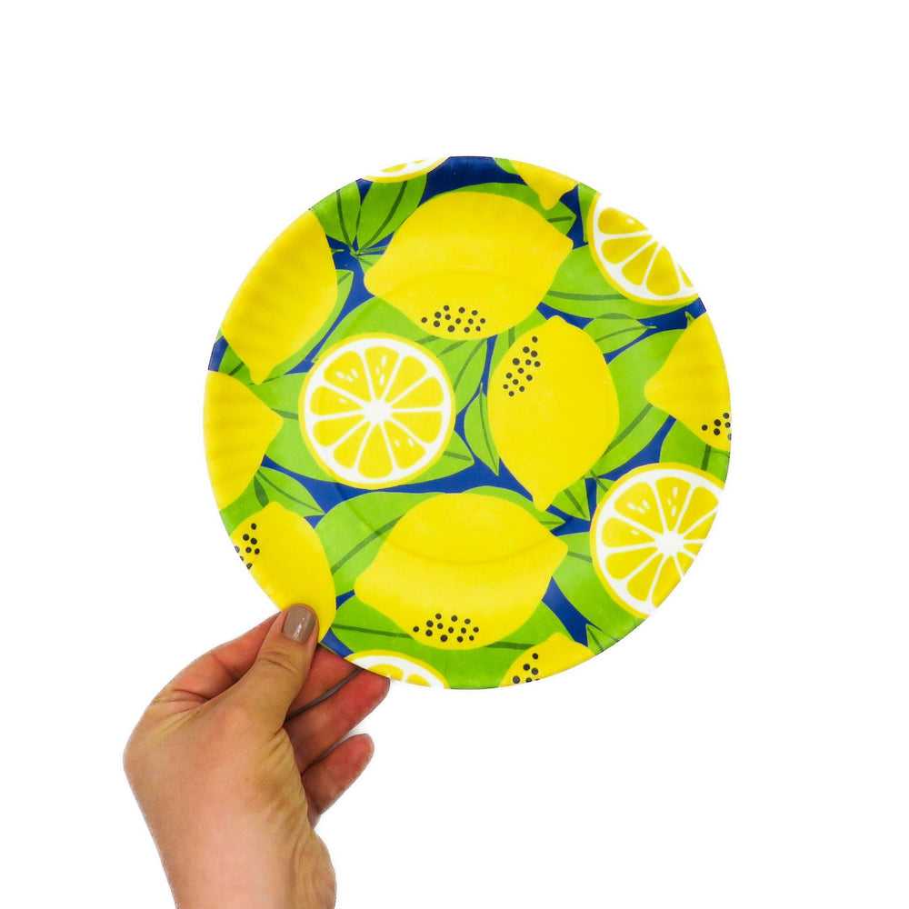 Melamine Lemon Plates - Set Of 4 ME0400