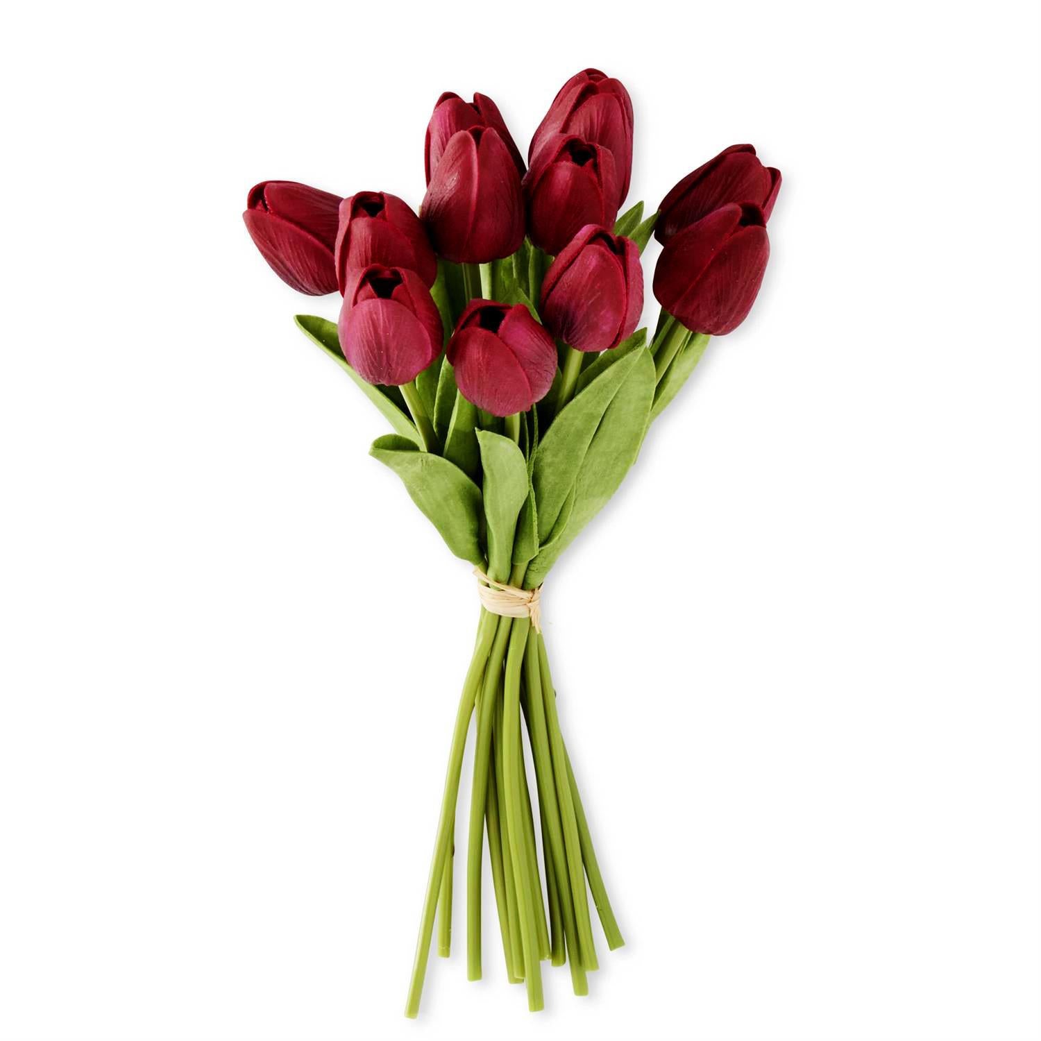 Real Touch Mini Tulip Bundle - Dark Red