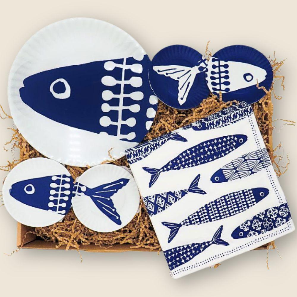 Melamine "Indigo Tide" Treasure Gift Box