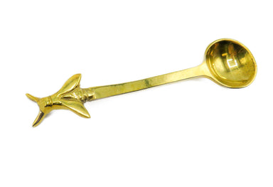 beautiful brass spoon featuring a charming bee design