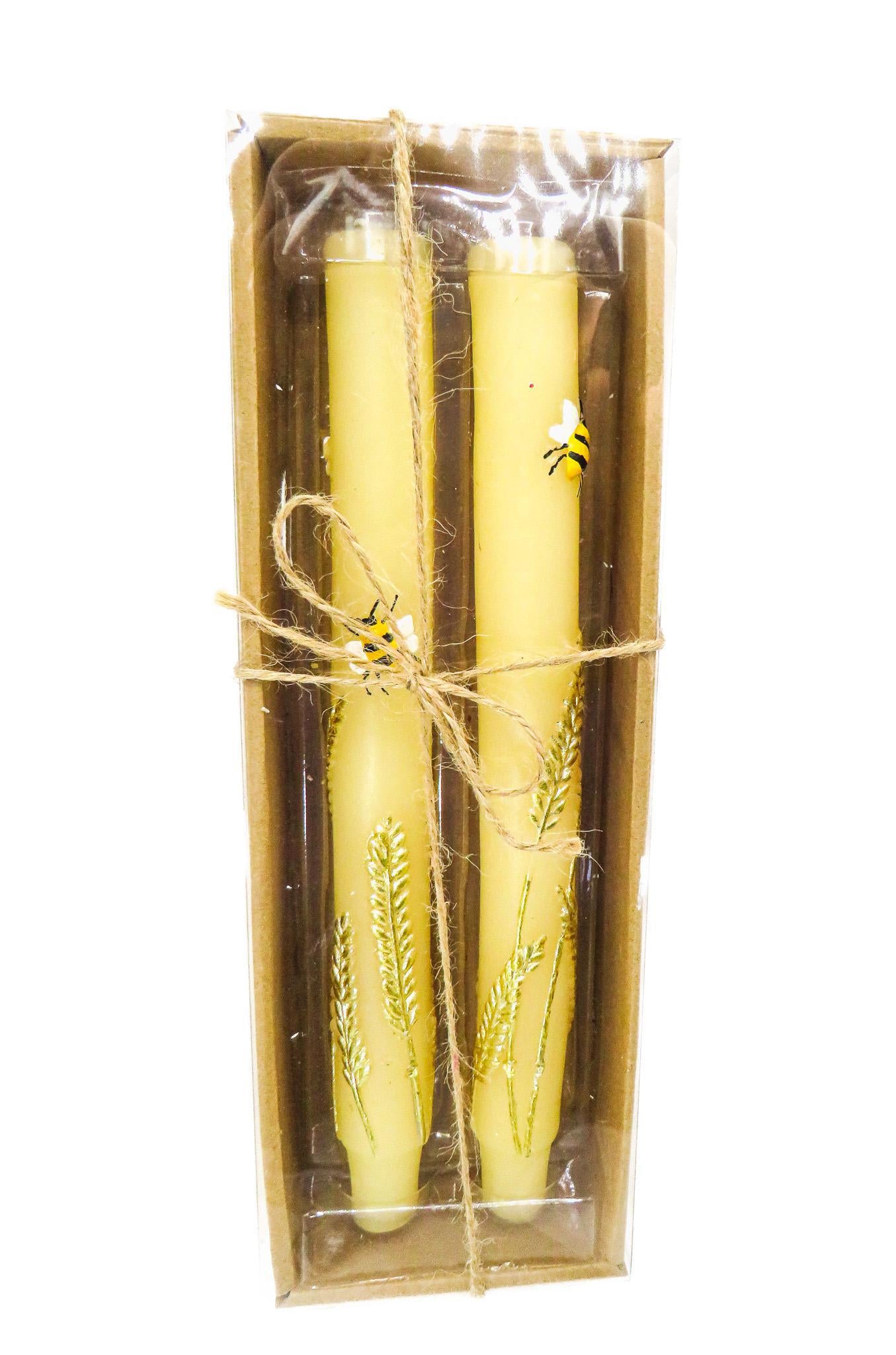 Bee Taper Candles - Box Set Of 2