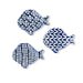 Adorable Geometric Pattern Fish Dishes: Ceramic Decor, 3.5" x 4.5