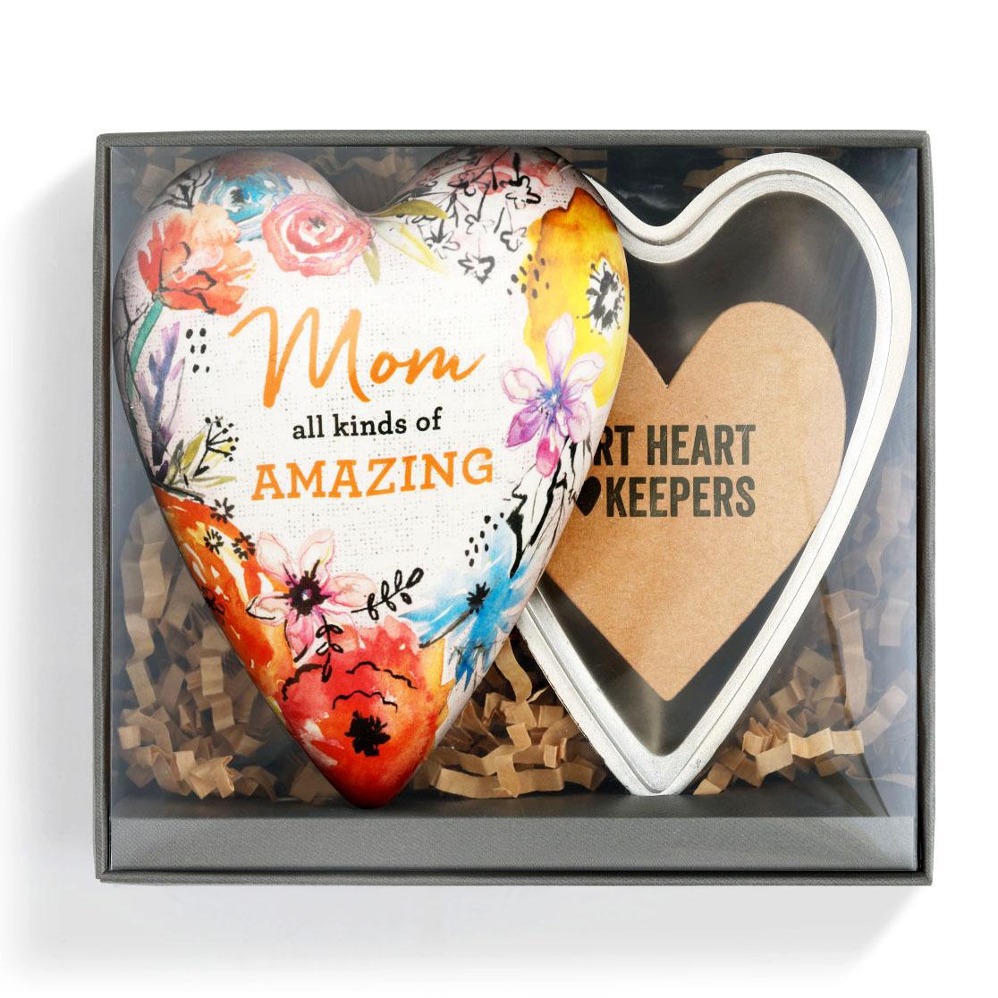 Amazing Mom Art Heart Keeper: Meaningful Keepsake Dish in box