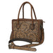 American Darling Braided Floral Leather Crossbody Satchel | ADBG1459