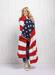 Americana Chenille Throw Blanket – Cozy Flag Knit 60" x 50"
