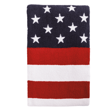 Americana Chenille Throw Blanket – Cozy Flag Knit 60" x 50"
