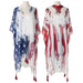 Two floral-patterned cover-ups on mannequins with a white background