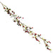 Artificial berry vine with red and green berries on a white background