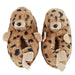 Pair of plush animal slippers with a seal design on a white background
