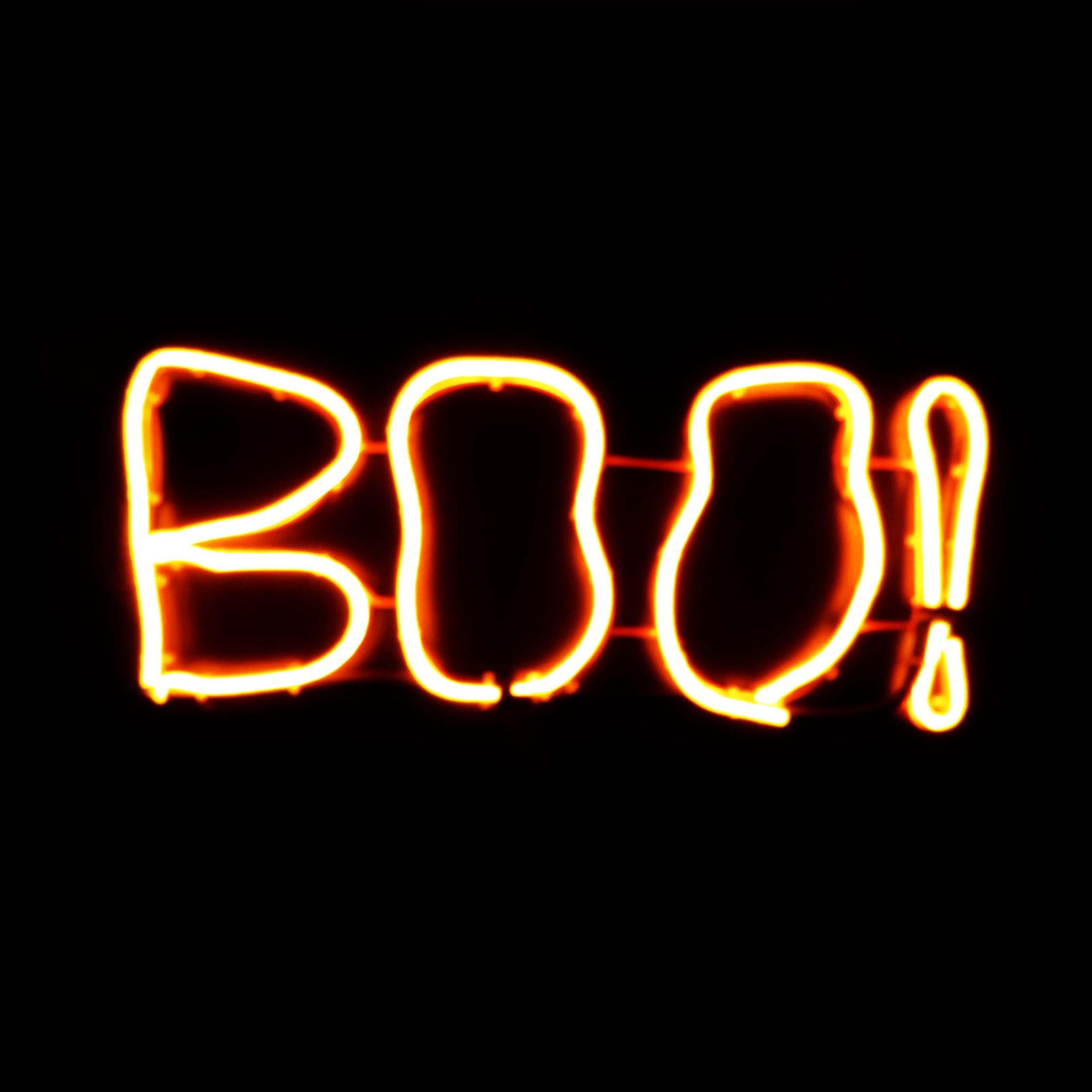 BOO Neon glow halloween SIGN