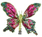 Beaded Glitter Butterfly with Clip – 7" Pink Decorative Accent
